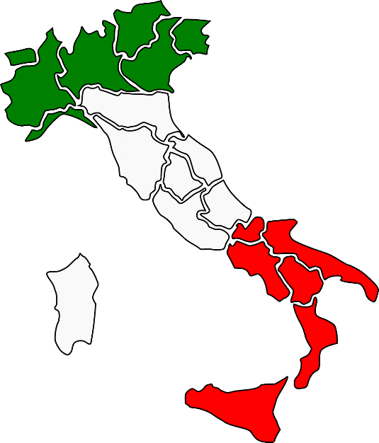 mappa italia (stivale tricolore)